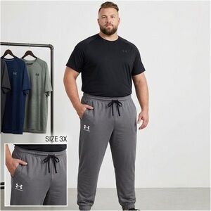 UNDER ARMOUR Men's Charcoal Jogger Pants. Size 3X